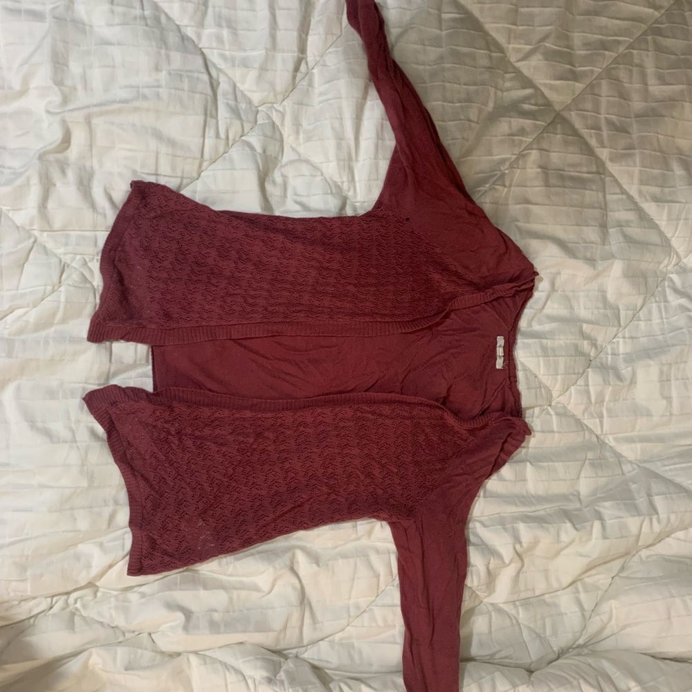 Maroon Maurice’s cardigan